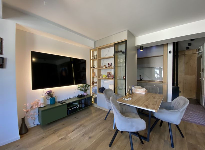 Private balcony at Apex Apartments Skopje with city views and seating