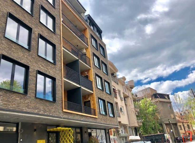 Building exterior of Apex Apartments in Skopje city center